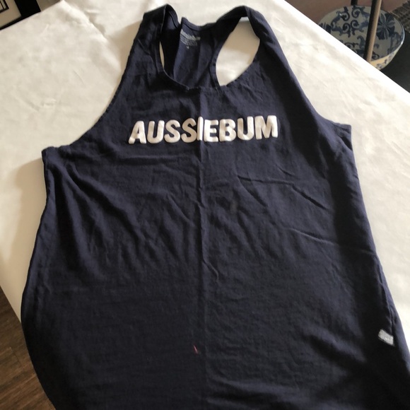 Men’s dark blue muscle tank top - Picture 3 of 5
